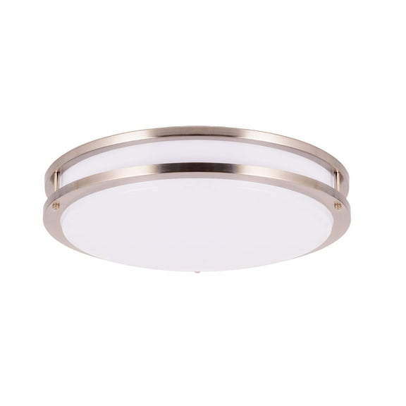 ENERGETIC 14" LED Ceiling Light, Dimmable Modern Flush Mount, Brushed Nickel, 3 Color Temperature
