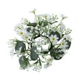 thumbnail image 2 of Christmas Candle Holder Wreath Table Decorate Simulation Eucalyptus Garland Candle Yellow White Flower Fall Halloween Thanksgiving Christmas Decoration, 2 of 6