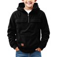 thumbnail image 2 of Mercatoo Boys Hoodies Half Zip Hooded Pullover Long Sleeve Oversized Sweatshirts with Pockets Fall Winter Ribbed Athletic Tops, 2 of 9