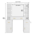 thumbnail image 5 of Dextrus Elegant Makeup Vanity Set with Lighted Mirror and Drawers, White Makeup Desk,Dressing Table for Girls, 5 of 5