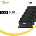 thumbnail image 2 of Toner Bank 5-Pack Compatible Toner Replacement for HP 64X CC364X LaserJet P4015n P4015x P4515n P4515x Laser Printer Ink Black, 2 of 5