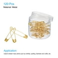 thumbnail image 3 of Unique Bargains 2 Inch Metal Sewing Pins Safety Pins with Box for Office Home Gold Tone 120 Pack, 3 of 4