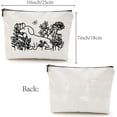 thumbnail image 2 of Dog Makeup Bag Flower Canvas Cosmetic Bag Multipurpose Pen Case Zipper Toiletry Travel Bag Case Purse Pouches Portable Survival Kit for Women Friend Teacher Pet Lover Birthday Gift 10x7Inch DIY, 2 of 9