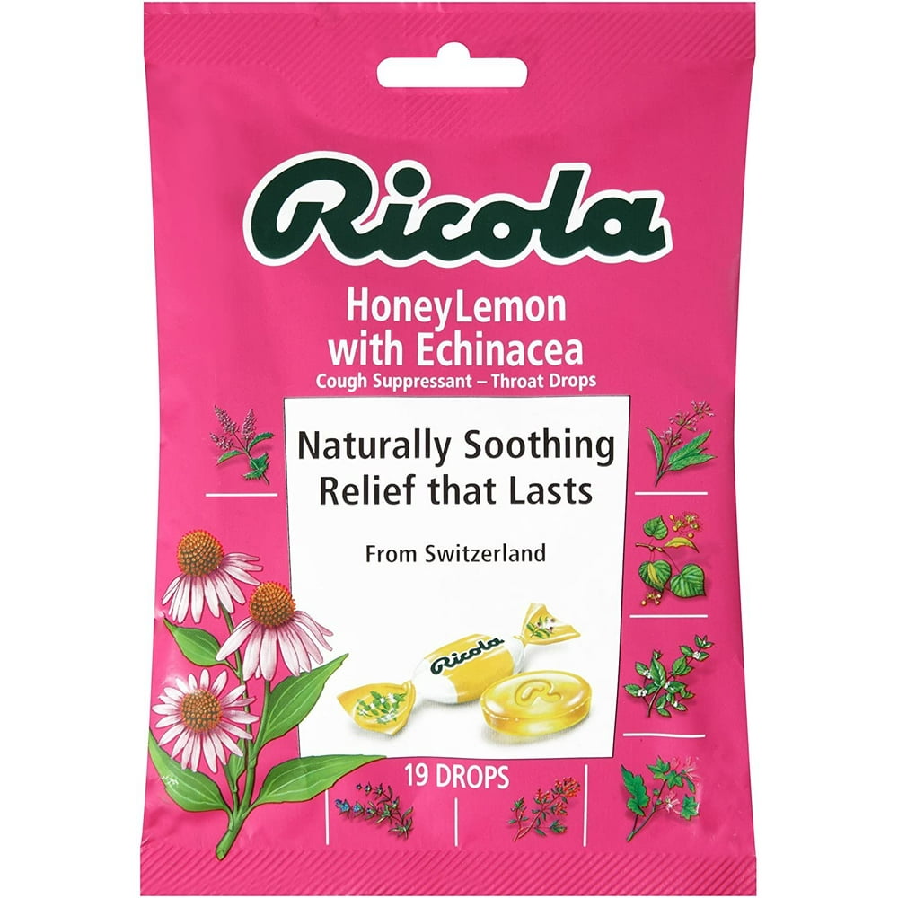 Ricola Honeylemon with Echinacea Cough Suppressant Throat Drop 19 Ct