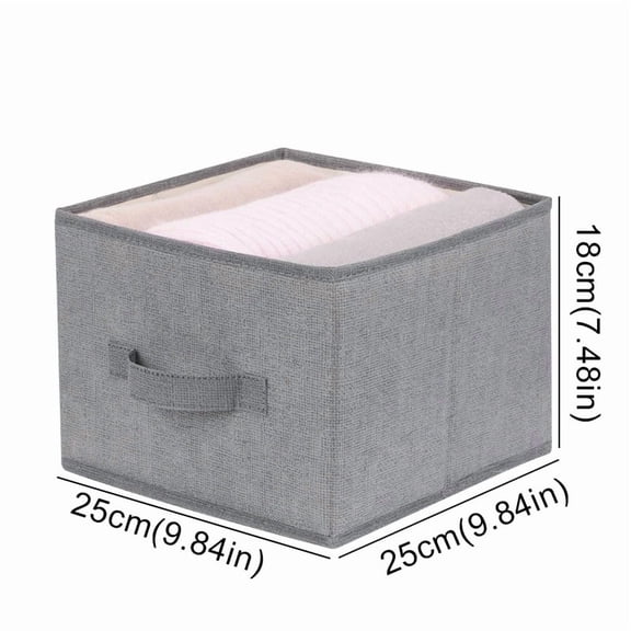 Cotton Linen Drawer‑Style Hanging Storage Bag, Collapsible Wardrobe Closet Organizer Box, Multi‑Layer Hanging Shelf for Clothes, Garment and Household Sundries Storage