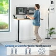thumbnail image 3 of VIVO Electric 60” x 24” Stand Up Desk | Bamboo Table Top, Black Frame, 3 of 8