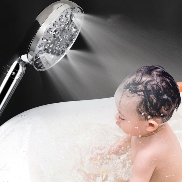 Yhsdtq,Special Price,9-Mode Handheld Shower, Multi-Spray Function, Portable + Fixed Head, Modern Design, For Home/Gym/Senior Living, Easy Install, Travel Ready, Stainless Steel | Plastic, Silver
