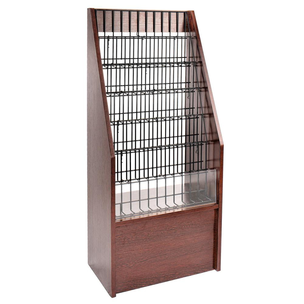 AdirOffice Wooden Free Standing 6 Tier Cascade Literature Display