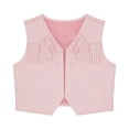 thumbnail image 3 of JanJean Kids Boys Western Cowboy Cowgirl Vest Halloween Holiday Carnival Party Dress Up Role Play Pink 4, 3 of 7