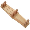 thumbnail image 2 of Perchero de pared con forma de acordeón, 10 ganchos, paquete de 2, perchero expandible de madera natural, paquete de 2, color madera, color madera, 2 of 5