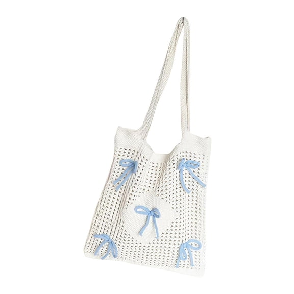 Summer Mesh Beach Bag Aesthetic Hippie Knit Hoboes Bag Crochet Toted Bag Women