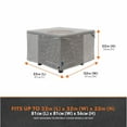 thumbnail image 3 of Modern Leisure Garrison Square Fire Pit Table Cover, Waterproof, 32" Square x 22"H, Granite Gray, 3 of 13