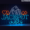 thumbnail image 2 of Glowneon Jackpot Vibes Neon Sign, Jackpot Casino Lounge Wall Led Sign, 2 of 5