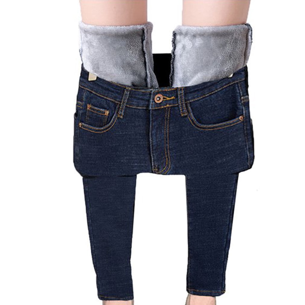 Skinny Jeans Women Fleece Lined Jeans 