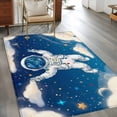 thumbnail image 2 of Astronauts Universe Area Rugs 3x5 ft Color Star Dreamy Sky Cloud Cartoon Washable Rug Non Slip Indoor Carpet Absorbent Floor Mat for Living Room Bedroom Dining Room, 2 of 9