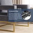 thumbnail image 5 of BELLEZE Modern Accent Chair Oversized Armchair Upholstered Velvet Chair with Anti-fingerprint Stainless Steel Base Comfy Chairs for Living Room, Bedroom - Karat (Grey), 5 of 7