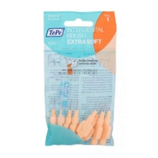 TePe - Interdental Brush Extra Soft (0.45 mm orange 8 pcs) - Very fine interdental brushes
