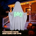thumbnail image 2 of Kid Halloween Costume Boy Girl Ghost Smile Cape Cloak Hoodie with Bag Cosplay Outfits 3-14 Years, 2 of 6