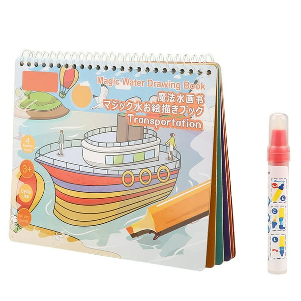 Water Drawing Book,Cartoon Water Drawing Book Magical Water Painting