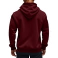 thumbnail image 4 of LNZGNM Mens Hoodies Zip Up Military Tactical Hoodies Big and Tall Fall Hoodie Casual Lightweight Hooded Sweatshirt Men Athletic Jackets with Pockets, Wine 3XL, 4 of 9