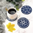 thumbnail image 1 of 6Pcs Boisson Sous-Verres, Rond Tampon en Caoutchouc de Silicone avec Boîte de Rangement, Adapté pour Bar, Décoration de Table, Protéger le Bureau, 1 of 5
