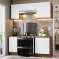 thumbnail image 2 of Cocina Integral 180cm Marrón/Blanco Glamy Madesa 12, 2 of 5