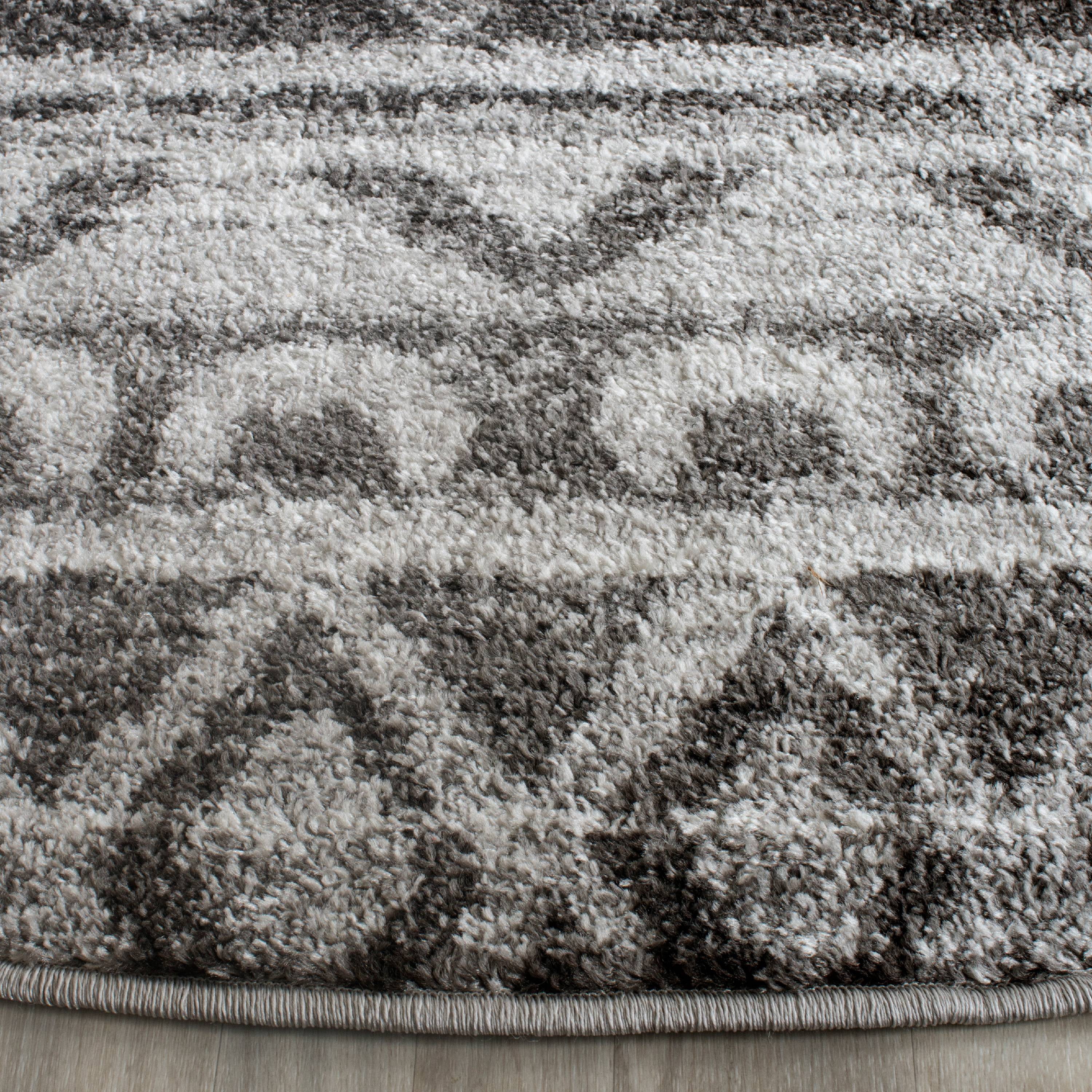 SAFAVIEH Adirondack Emil Southwestern Area Rug, Ivory/Charcoal, 4' x 4' Round