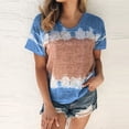 thumbnail image 4 of Tops sexy para mujer, blusa suelta informal de moda para mujer, camisetas de cuello redondo con estampado de flores escénicas de talla grande Fridja  bn2305, 4 of 4