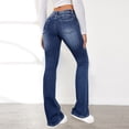 thumbnail image 6 of LYMAYTER Women Flare Jeans Skinny Microflared Denim Pants for S-2XL Fashion High Waisted Female Flare Jeans with Pockets, 6 of 8