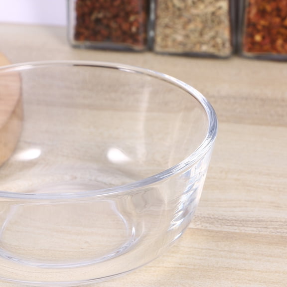 DRAFIDEEP Clear Glass Salad Bowl, Transparent Fruit Serving Bowl for Casual Meals and Gatherings, and Stylish