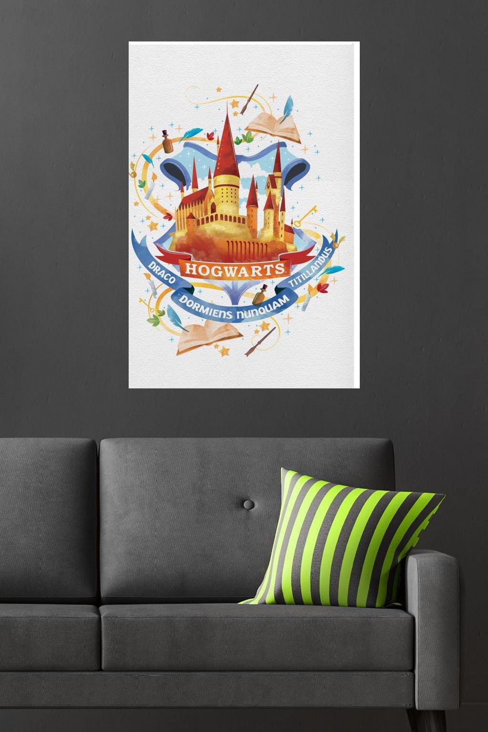 The Wizarding World: Harry Potter - Hogwarts Castle Charm Wall Poster, 22.375" x 34"