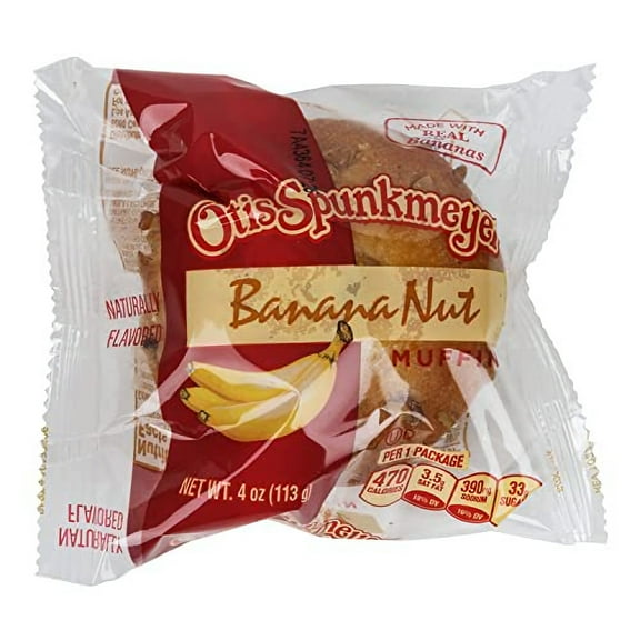 Individually Wrapped Banana Nut Muffins by Otis Spunkmeyer | 4 Ounce | Pack of 12