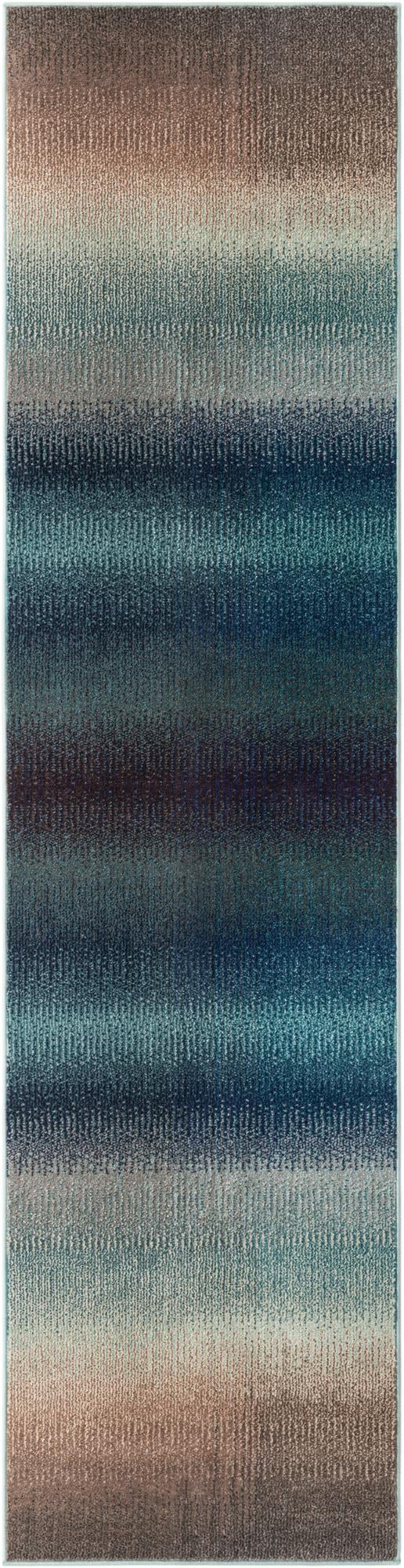 Unique Loom Estrella Collection Area Rug - Azura (2' 7" x 10' Runner Blue/Ivory)