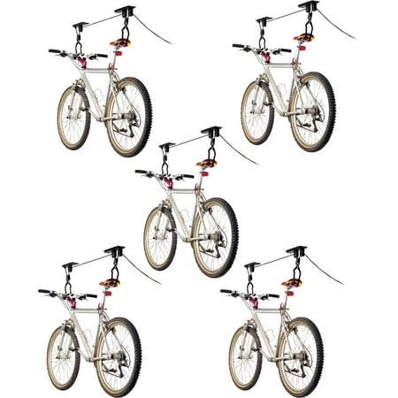 5-Bike Elevation Garage Bicycle Hoist Kit (Best Way To Store Bikes)