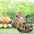 thumbnail image 4 of Fuebueo Rabbit Figurines for Easter Ornaments Rabbit Figurine Decorations, Outdoor Rabbit Art Decor for Lawn,Yard, Unique Housewarming Gift for Garden Home, 4 of 6