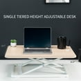 thumbnail image 3 of VIVO Light Wood / White Ultra Slim 26" Desktop Converter, Sit Stand Riser, 3 of 8