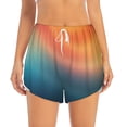 thumbnail image 2 of Goofa yellow orange and teal Printed Women 2 in 1 Running Shorts,Quick Dry Athletic Workout Shorts,High Waisted Athletic Shorts with Liner Pockets-XX-Large, 2 of 7