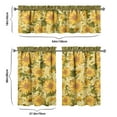 thumbnail image 5 of 3-Piece Sunflower Kitchen Curtain Set - Ruffled Valance and Tier Curtains with Rod Pocket, Fresh Floral Pattern for Farmhouse Kitchen Windows Decor, 54"x18" + 27.5"x36"x2, 5 of 5