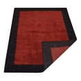 thumbnail image 3 of Rugsotic Carpets Handmade Rugs Hand Knotted Loom Rectangle 8'x11' Red Black Wool for Indoor Use, 3 of 5