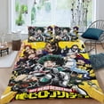 thumbnail image 2 of My Hero Academia Conjunto de sábanas temático, trío de piezas, cómodo y amigable con la piel, diseño único, regalo de decoración para el hogar para familiares, amigos y fans,135cm *200cm, 2 of 6