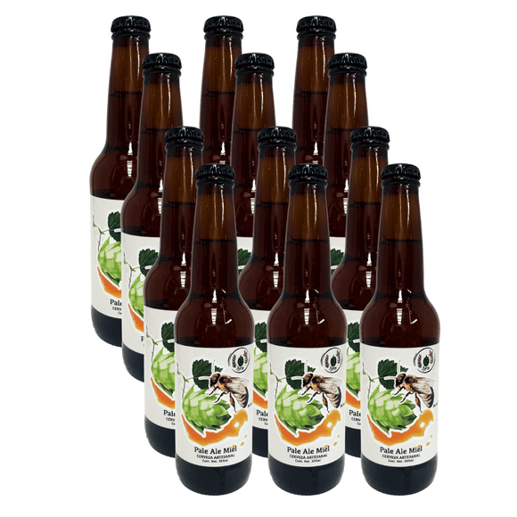12 Pack Cerveza Miel Monofloral de Mango Pale Ale 355 Ml Nora Cerveza Artesanal Pale Ale