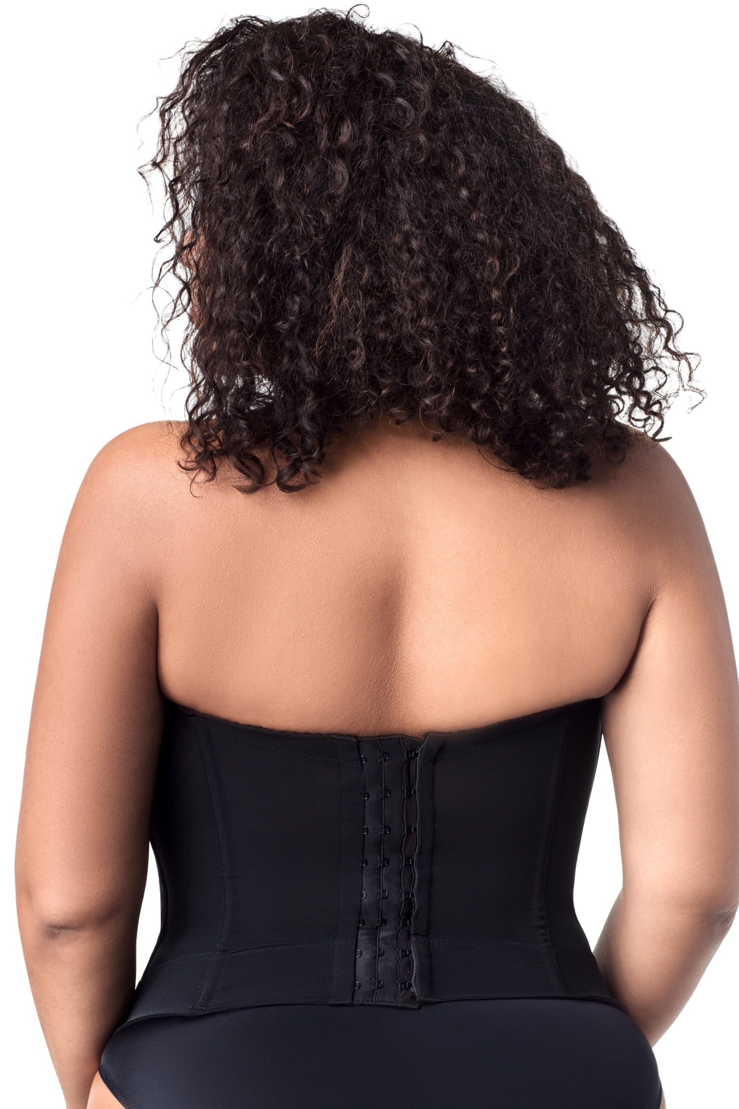 Women's Elila 6721 Molded Strapless Longline Underwire Bra (Black 48E)