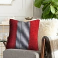 thumbnail image 2 of LR Home Red Nautical Striped Throw Pillow, 2 of 8