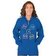 thumbnail image 3 of Retro PACMAN Character Silhouettes Zip Up Hoodie Men's Women's Brisco Brands M, 3 of 6