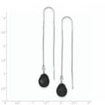 thumbnail image 2 of Primal Silver Sterling Silver Black Quartz Threader Earrings, 2 of 4