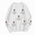 thumbnail image 6 of Towmus Women Halloween Sweatshirt Cute Ghost Graphic Pullover Casual Long Sleeve Tops, 6 of 6