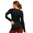 thumbnail image 2 of Women's Long Sleeve Crew Neck Fit T-Shirt, Black S, 1 Pack, 2 of 2