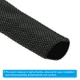thumbnail image 3 of Uxcell 1.4" Dia 6.5FT Nylon Protective Hose Sleeve, Cable Cover Sheath Protection, Black, 3 of 4