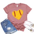 thumbnail image 1 of Softball T-shirt Baseball Shirts Player Top Coach Gift Women's Team Tee Sporty Mama Tshirt Game Day Shirt, 1 of 3