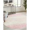 thumbnail image 2 of Rugs.com Moroccan Trellis Collection Rug – 8 Ft Round Ivory And Pink Medium Rug Perfect For Kitchens, Dining Rooms, 2 of 8